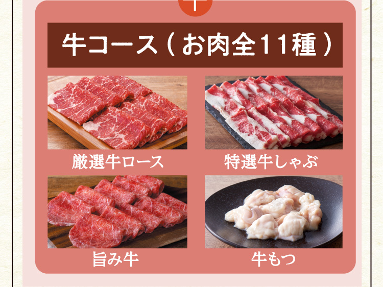 牛コース(お肉全11種)